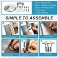 thumbnail image 5 of Uxcell Round Chimney Cap (3.5" / 90mm, Silver) Stainless Steel Tapered Top Stove Pipe Cap Chimney Cover for Vent Duct Protection, 5 of 7