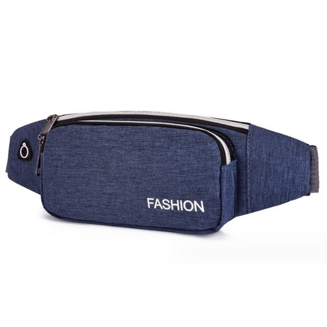 Riñonera para hombre y mujer, moderna, tipo bandolera, de talla grande, color azul