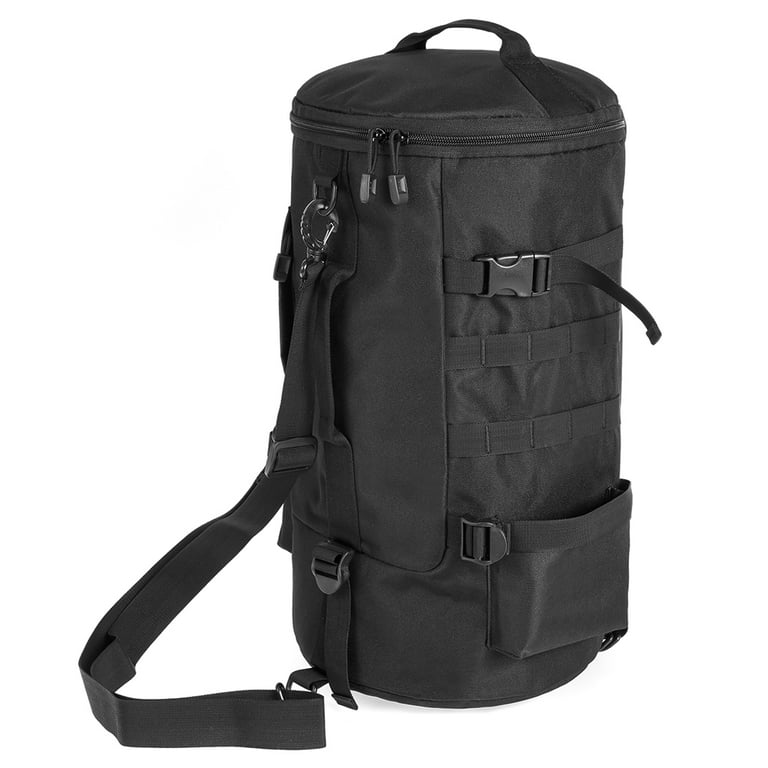 Leo Multi-Purpose Fishing Backpack Outdoor Travel Fishing Rod Reel Tackle Bag Shoulder Bag Luggage Bag, adult Unisex, Size: Small, Black