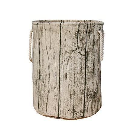 Jacone Stylish Tree Stump Shape Design Storage Basket Cotton