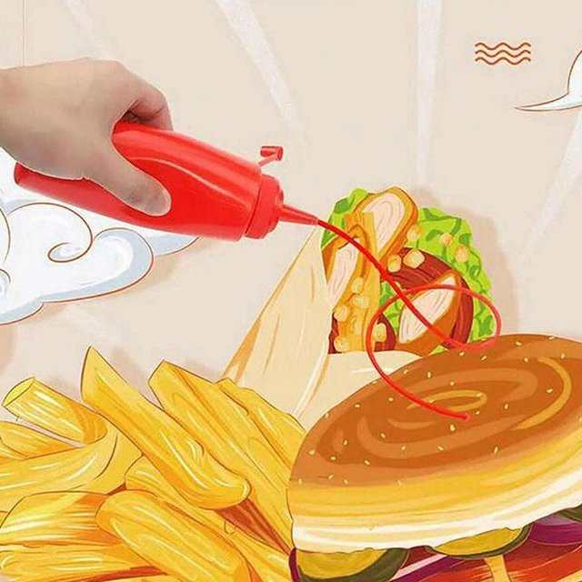 Fake Squirt Mustard and Ketchup Bottle, Fake Mustard Bottle, Phoney