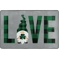 thumbnail image 4 of SKYSONIC Gnomes Patricks Love Shamrock Non-Slip Area Rug, Buffalo Plaid Gnome Floor Carpet Comfort Floor Mats Decor for Indoor Front Porch Living Room Bedroom Kitchen, 36"x24", 4 of 5