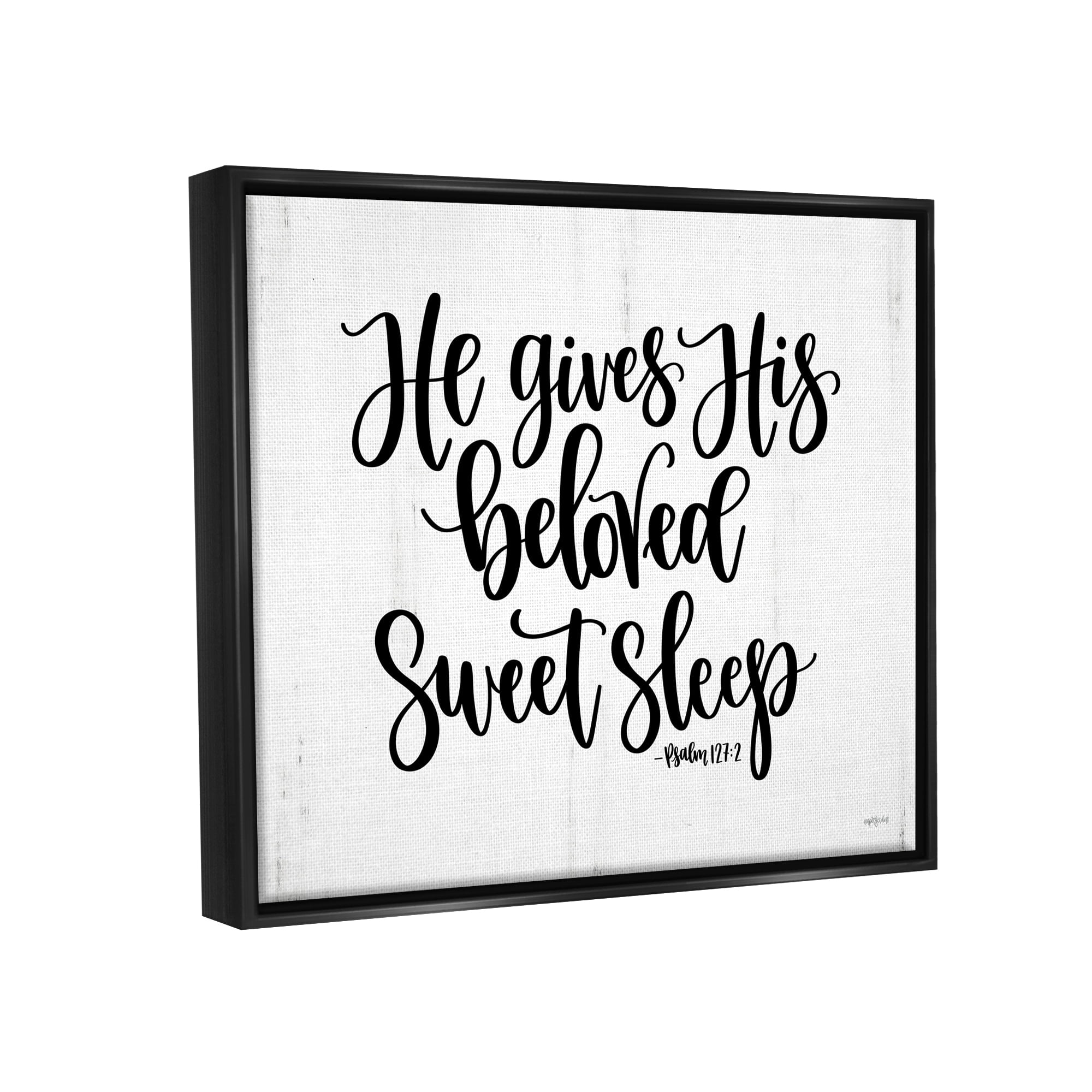 Stupell Industries Religious Proverb Bible Verse Quote Grain Pattern Graphic Art Jet Black Floating Framed Canvas Print Wall Art, Design by Imperfect Dust