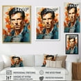 thumbnail image 4 of Designart "Cumberbatch In Cerulean" Celebrity Wall Art Living Room, 4 of 7