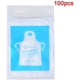 thumbnail image 1 of 100 Pcs Clear Plastic Polyethylene Waterproof Disposable Aprons For Cooking, Painting, 1 of 5
