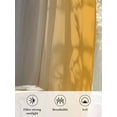 thumbnail image 6 of Sheer Curtains 108 inches Long, Orange and Grey Gradient Light Filtering Sheer Window Curtains Rod Pocket Voile Drapes for Bedroom Living Room, 52"W x 108"L 2 Panels, 6 of 7