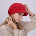 thumbnail image 5 of Yoyauz Women's Winter Warm Slouchy Cable Knit Beanie Skull Hat with Visor, 5 of 8