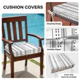 thumbnail image 2 of Outdoor Patio Cushion Covers 2 Pack Boho Patio Chair Cushion Covers with Ties and Zipper Geometric Stripes Black White Waterproof Outdoor Seat Cushion Covers for Patio Furniture 20"x18", 2 of 7