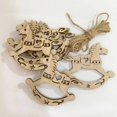 thumbnail image 1 of Recortes de madera en forma de Ángel para decoración de árbol de Navidad, adornos colgantes de madera en blanco con cordel, 10 piezas, 1 of 4