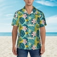 thumbnail image 4 of Goofa Tropical Floral Hawaiian Shirt for Men, Unisex Summer Beach Casual Short Sleeve Button Down Shirts,Aloha Tropical Floral print shirt-Small, 4 of 9