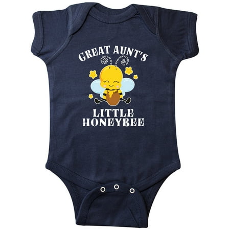 

Inktastic Cute Bee Great Aunt s Little Honeybee with Stars Gift Baby Boy or Baby Girl Bodysuit