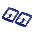thumbnail image 1 of Unique Bargains Watch Strap Clasp Replacement Plastic Buckle for 20mm Width Watch Bands Blue 2 Pack, 1 of 5