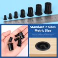 thumbnail image 4 of Glarks 320Pcs Metric Rivet Nuts Kit M3 M4 M5 M6 M8 M10 M12 Rivet Nuts Black Zinc Plated Carbon Steel Flat Head Rivnut Threaded Insert Rivet Nuts Asso, 4 of 7