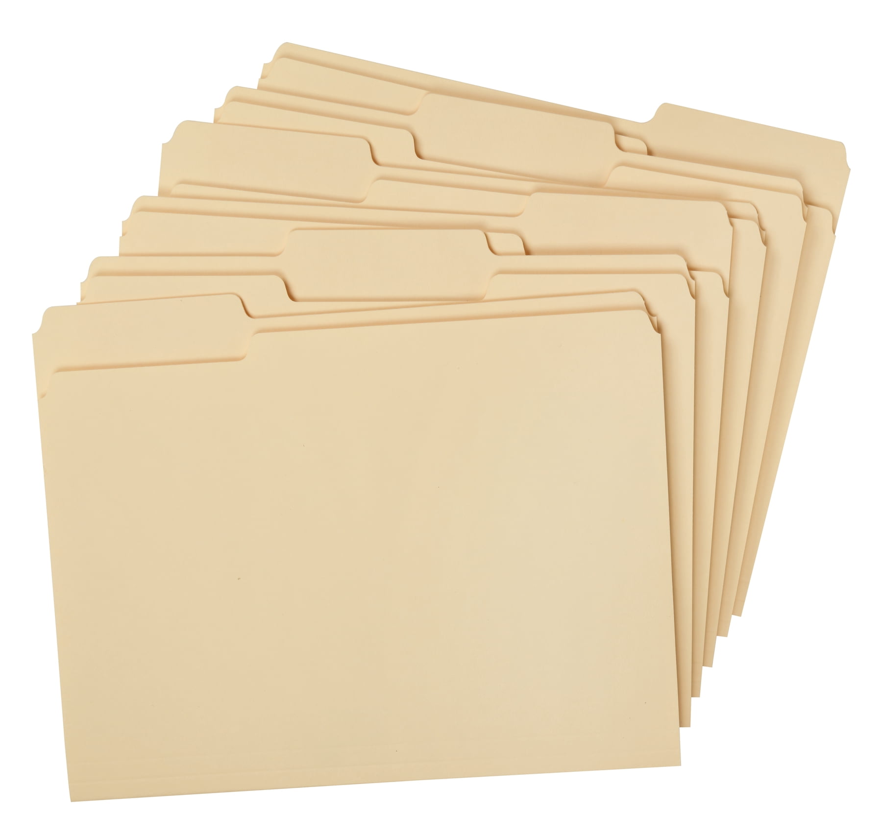 Pen+Gear Manila File Folders, 1/3-Cut Assorted Tabs, Letter Size, 100 Per Box