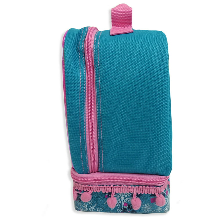 Kids Disney Frozen 2 Dual Compartment Reusable Lunch Bag for Girls
