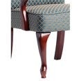 thumbnail image 4 of Comfort Pointe Derby Blue Jacquard Fabric Solid Wood Gooseneck Arm Chair, 4 of 7