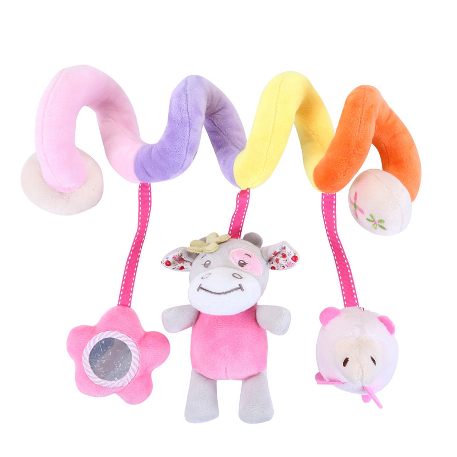 Baby Stroller Infant Bed Hanging Bell Rattle Crib Plush Spiral Toy Perfect Gift 