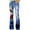 Blue, variant on DeHolifer High Waisted Jeans For Women, Womens Elastic Waist Stretch Buttons Printing Thin Stretch Skinny Pants Trousers Blue XL