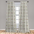 thumbnail image 5 of Ambesonne Ethnic Curtains, Paisley Flowers, Pair of 28"x95", Pale Grey Marigold, 5 of 5