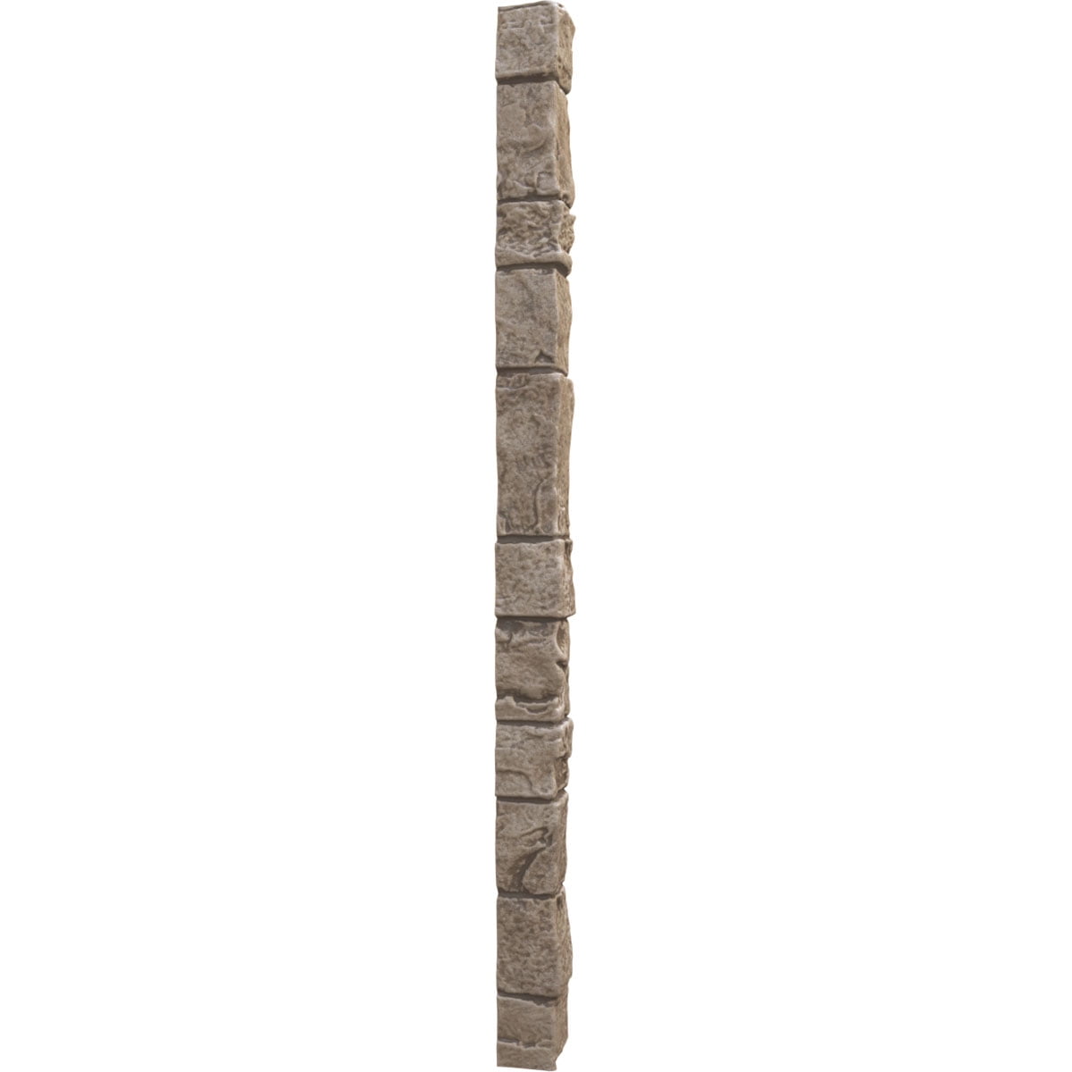 Ekena Millwork 3"W x 3"D x 48"H Universal Outside Corner for EverStone Faux Stone Siding Panels, Soft Ash