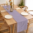 thumbnail image 3 of Purple Solid Color Table Runner - 108 Inch Long Aesthetics Contemporary Luxury Cotton and Linen Blended Dress Scarves Farmhouse Table Runner for Kitchen Dining, Coffee Table, 13" x 108", 3 of 8