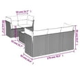 thumbnail image 2 of vidaXL 6 Piece Garden Sofa Set with Cushions Black Poly Rattan, 2 of 5