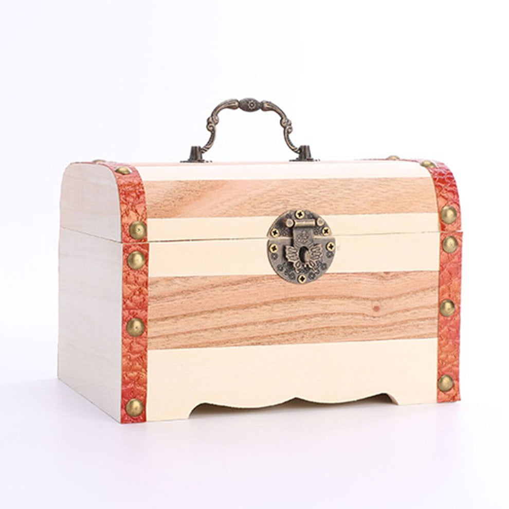 Mother of Pearl Wood Drawer Jewelry Animal Decorative Treasure Box Chest Case 