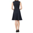 thumbnail image 3 of INSPIRE CHIC Women's Fishtails Dress Sleeveless Funeral 2026 Split Neck Office Dresses S Dark Blue, 3 of 5