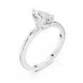 thumbnail image 2 of Zuwelria Moissanite Promise Ring | 1.00 Ct Pear Cut Moissanite Engagement Ring - Wedding Ring for Women | Solitaire Diamond Rings | 18K White Gold Plated Silver Size 5, 2 of 8
