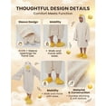 thumbnail image 6 of Duck Pajamas, Duck Onesie, Duck Blanket, Blanket Hoodie, Funny Onesies for Adults, Wearable Goose Blanket Hoodie Onesie Oversized Flannel Cozy Hooded with Sleeves Shoes Sleeping Pajamas for Adult, 6 of 9