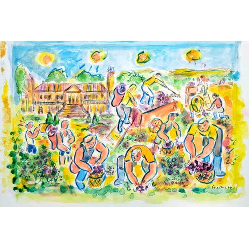 Marmont Hill "Harvest at Chateau Magnol" by Wayne Ensrud Painting Print on Canvas