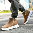 thumbnail image 4 of Oyedens Mens Platform Winter Snow Boots Fashion Casual Warm Suede Plush Lined Sneakers Ankle Booties, 4 of 6