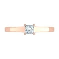 thumbnail image 3 of 14K Rose Gold 4-Prong Set Princess Cut Diamond Solitaire Engagement Ring Band (0.26 Carat) (Ring Size 8.25), 3 of 4