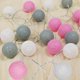 thumbnail image 1 of Guirnalda de Luces de Bolas de Algodón, Decoración de Interiores Decoración Navideña, Bola de Luz 3M 20 LED, Niñas, Princesas, Niños, Bebés, Decoraciones de Ambiente de Dormitorio de Boda, Batería, 1 of 5