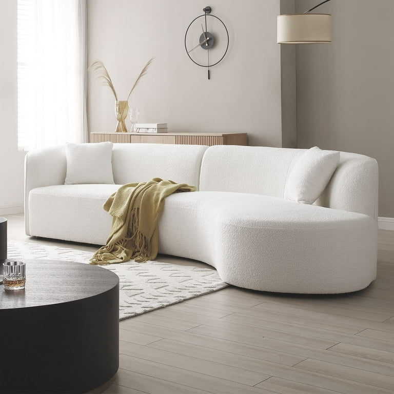 Curved couch with chaise deals