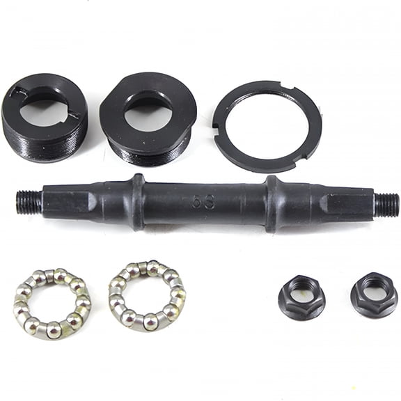 BESTSKY Bike Bottom Brackets Crank Set: Steel Bicycle Crank Shaft Axle Bottom Brackets, Square Hole Bottom Bracket Axle Square Taper 3S/3T/3P/5S Cycling Bea Cages for MTB Bikes