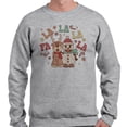 thumbnail image 2 of Singing Snowman and Reindeer Sweatshirt Unisex 5X-Large Grey, 2 of 5