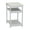 White, variant on Household Essentials Jamestown Rectangular Side End Table with Storage Shelves Rustic Slate Concrete and Black Metal