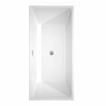 thumbnail image 4 of Sara 67 Inch Freestanding Bathtub in White with Polished Chrome Trim and Floor Mounted Faucet in Brushed Gold, 4 of 5