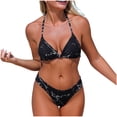 thumbnail image 2 of Tankini para mujer, bikini con escote en V y tirantes, traje de baño dividido, traje de baño dividido, traje de baño de dos piezas para mujer, trajes de baño tankini para mujer, traje de baño de 2 pie, 2 of 6