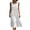 White, variant on Women's Casual Round-Neck Sleeveless Solid Dress