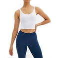 thumbnail image 6 of SAYFUT Women's Sports Bras, Comfy Padded Gym Workout Longline Crop Top Sleeveless Shirt Camisole Built-in Bra, 6 of 6