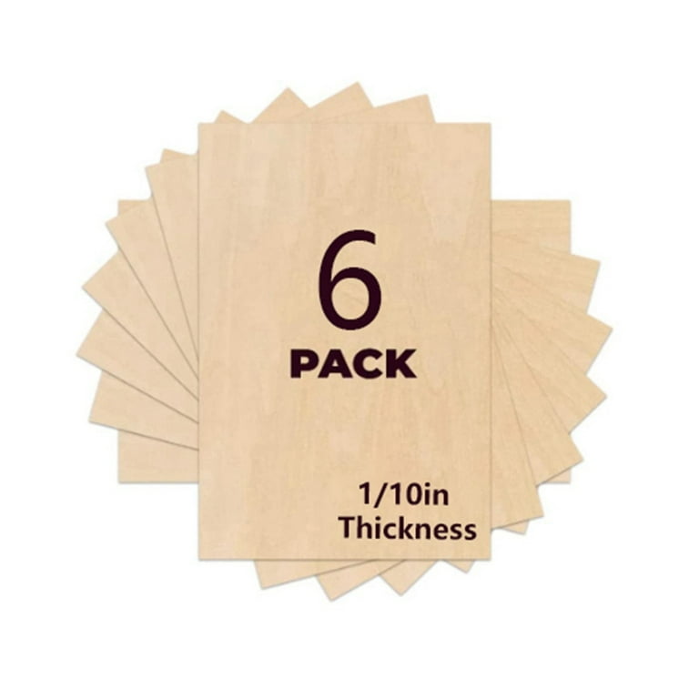 6 Pack 9 x 11.4 Inch Basswood Sheets,1/16 Thin Craft Plywood Sheets,Plywood  Board Thin Wood Board Sheets,Unfinished Wood Boards for DIY Projects,Model  Making 