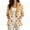 Autum Maple Leaf, variant on Zebra Print Women's Blazer Jacket with Pockets Casual Blazer 3/4 Sleeve Casual Outfits Faux Linen One Button Suit Jackets Work Wear for Ladies, 3XL