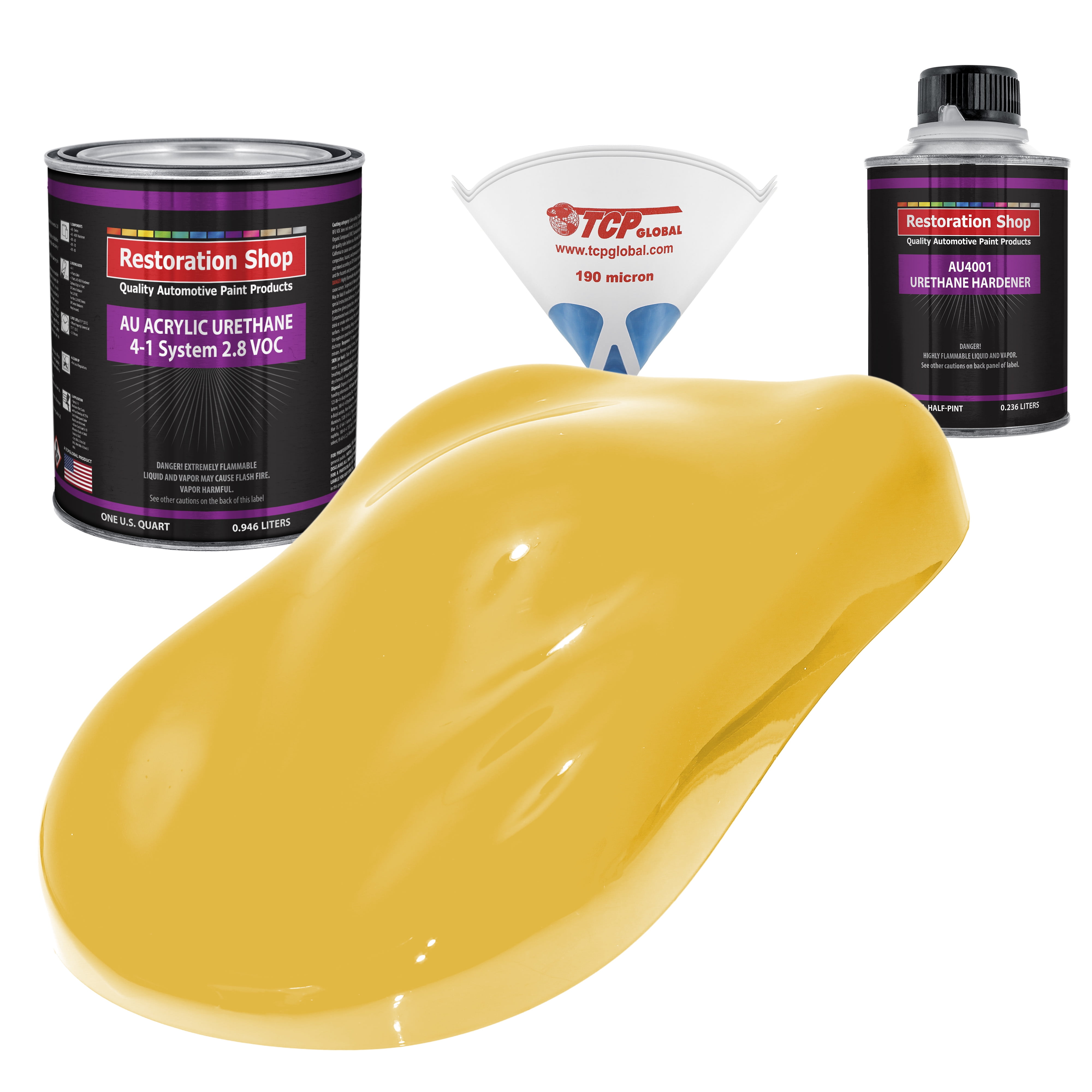 Sunshine Yellow Quart Kit Single Stage ACRYLIC URETHANE Car Auto Body