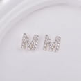 thumbnail image 1 of Pendientes de plata de ley s925 con forma de mini diamantes y 26 letras en inglés, con circonitas y diamantes, estilo coreano, para mujer, 1 of 1