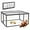 Grey with Sun Proof Panel, variant on PRZL Chicken Coop Run Rabbit Hutch, Portable Chicken Cage Pens with Top & Side Opening Doors, Folding Wooden Chicken Coop, Outdoor Indoor Small Animal Playpen, Chicken Brooder Box, 45.3Inch (Grey)