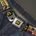 thumbnail image 2 of DC Comics Belt, Seatbelt Buckle Belt, Vintage DC Comics Superhero and Logos Collage Black, 24 to 38 Inches, 2 of 7