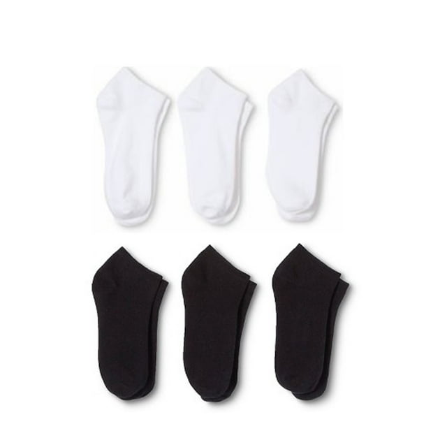 84 Pairs Men's Low Cut Polyester Socks - Bulk Lot (9-11, Black and White)