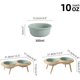 thumbnail image 3 of Ceramics Cat Bowl Adjustable Cat Food Bowl Kitty Bowl Raised Tilted Cat Water Bowl Pet Supplies Slanted Elevated Cat Bowl (300ml, Light Green), 3 of 4